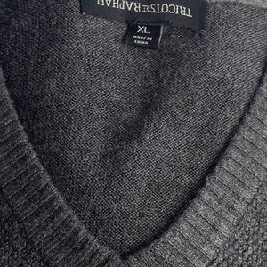 Tricoats St Raphael gray long sleeve round neck sweater size extra large